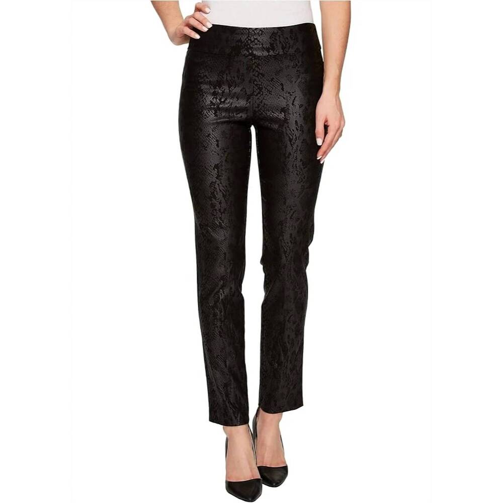 NEW KRAZY LARRY pull-on pants in black python